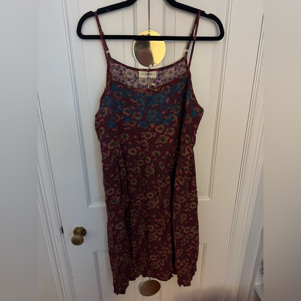 Natural Life Multicolor Midi Floral Dress